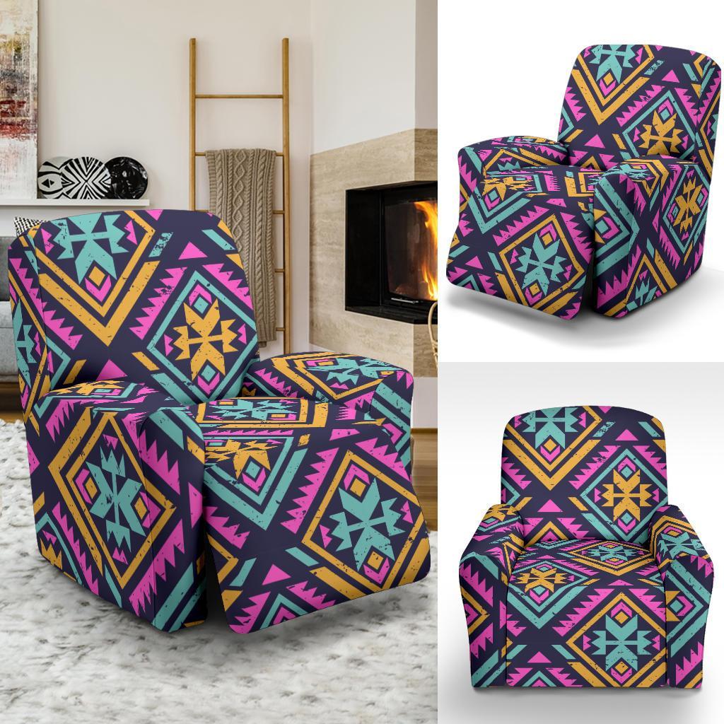 Navajo Indians Aztec Pendleton Tribal Native American Print Recliner Cover-grizzshop