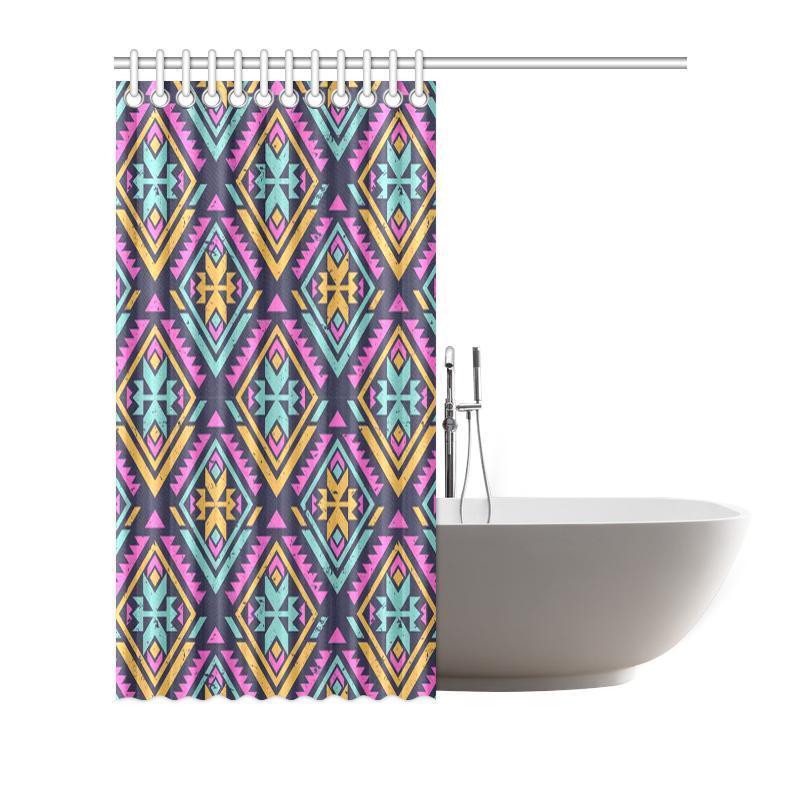 Navajo Indians Aztec Tribal Native American Print Bathroom Shower Curtain-grizzshop
