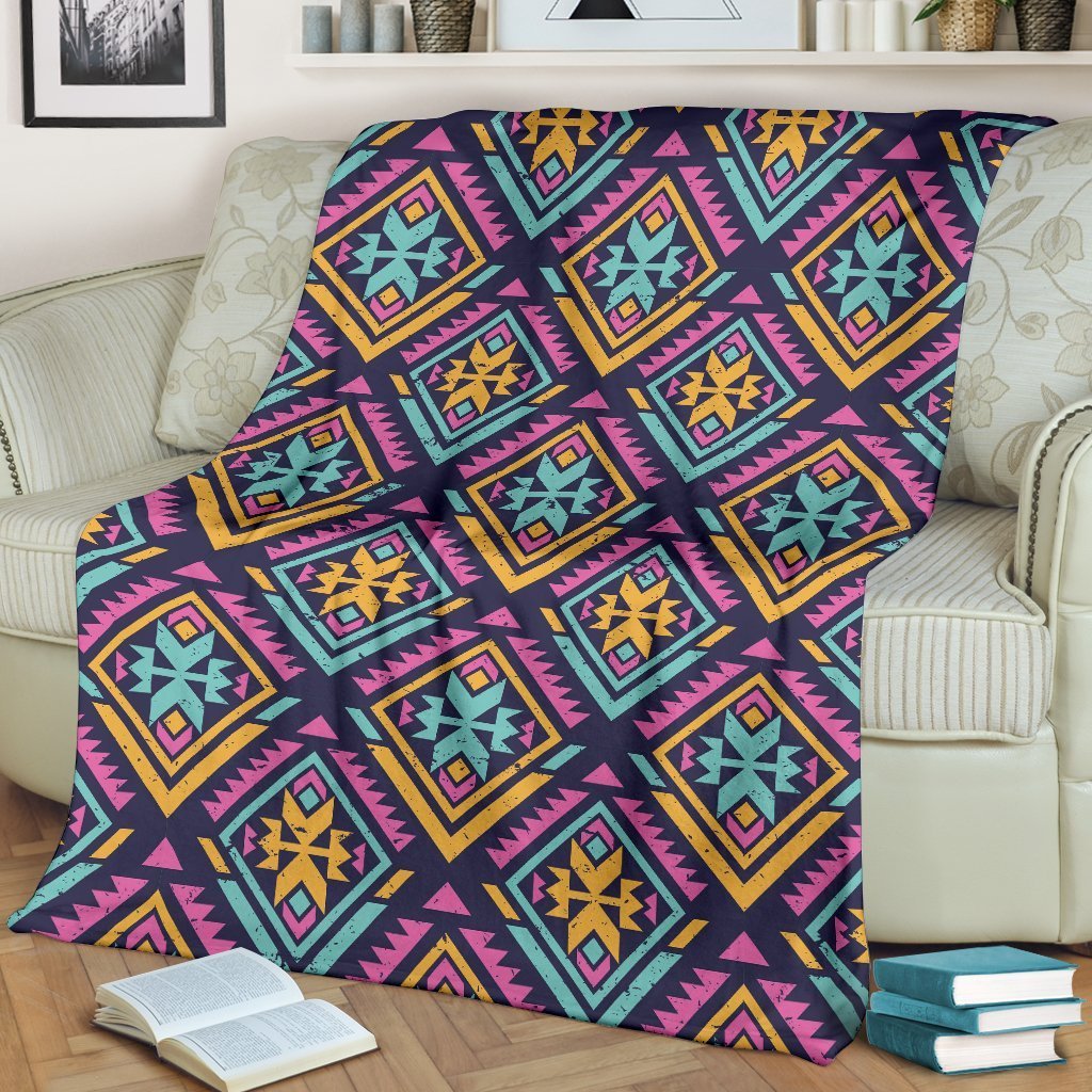 Navajo Indians Aztec Tribal Native American Print Blanket-grizzshop