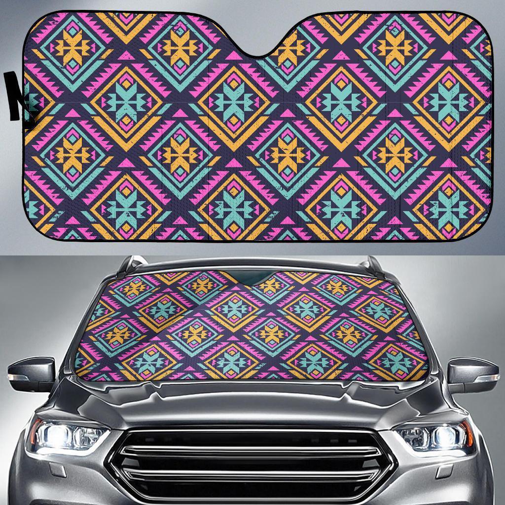 Navajo Indians Aztec Tribal Native American Print Car Sun Shade-grizzshop