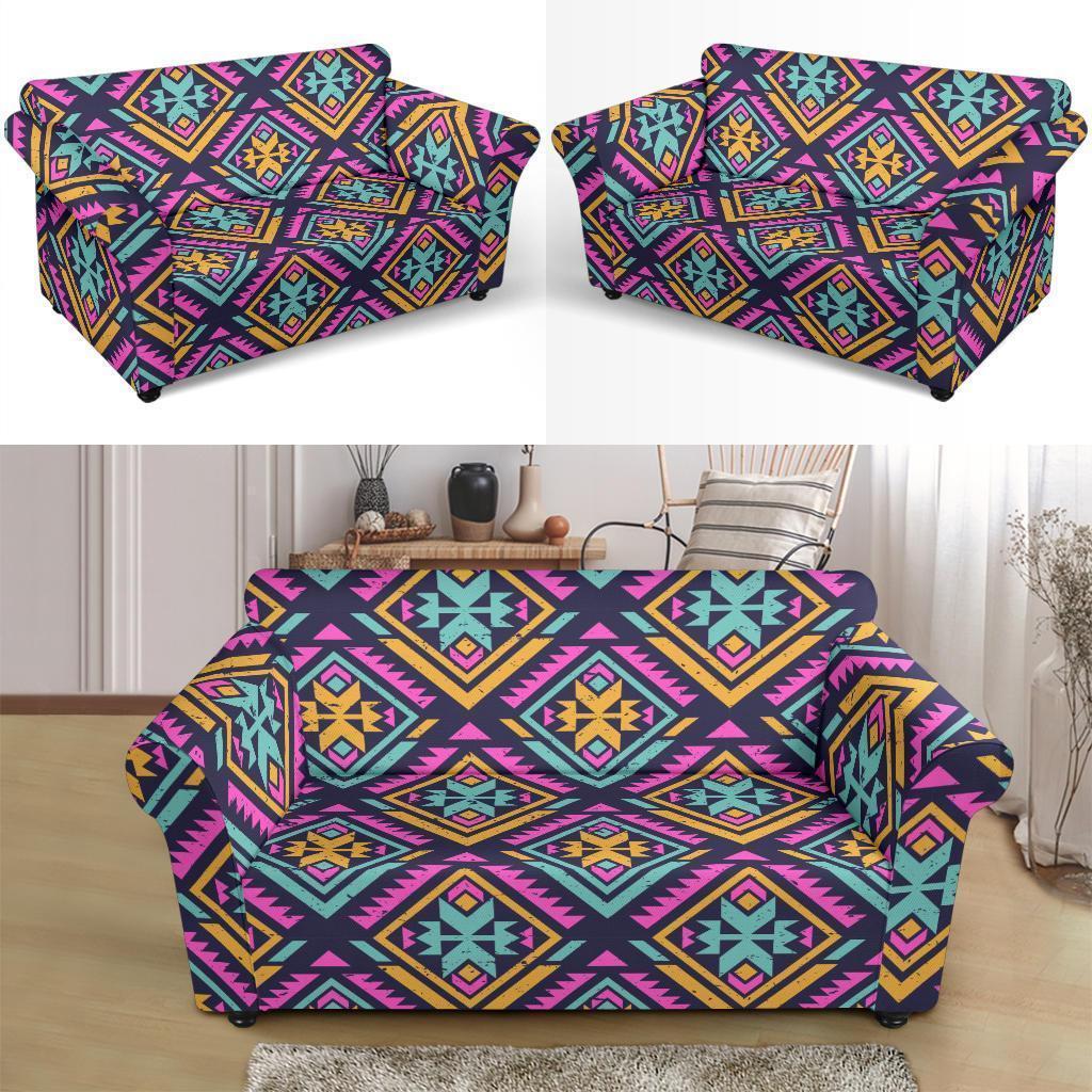 Navajo Indians Aztec Tribal Native American Print Loveseat Cover-grizzshop