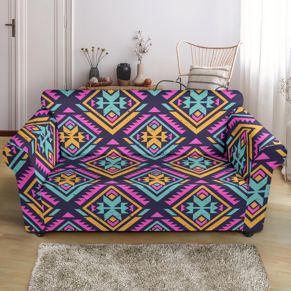 Navajo Indians Aztec Tribal Native American Print Loveseat Cover-grizzshop