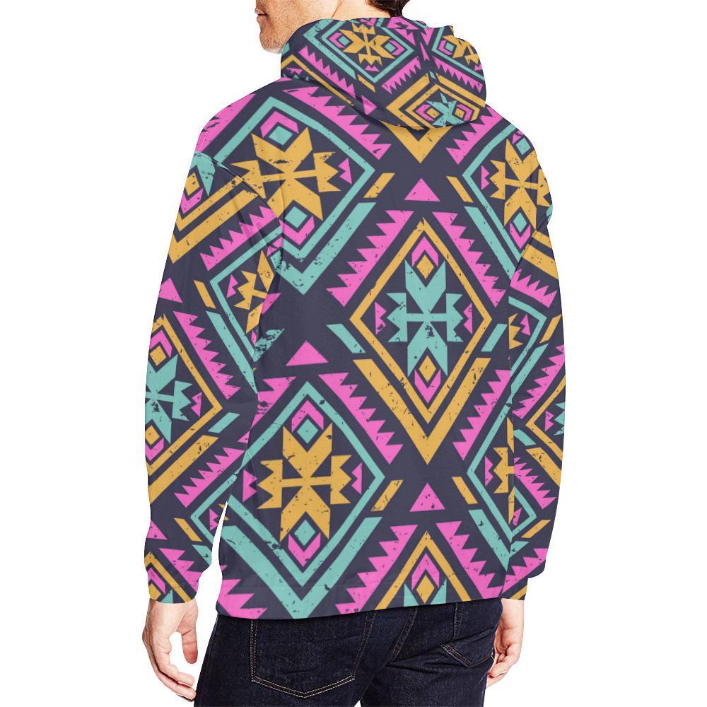 Navajo Indians Aztec Tribal Native American Print Men Pullover Hoodie-grizzshop