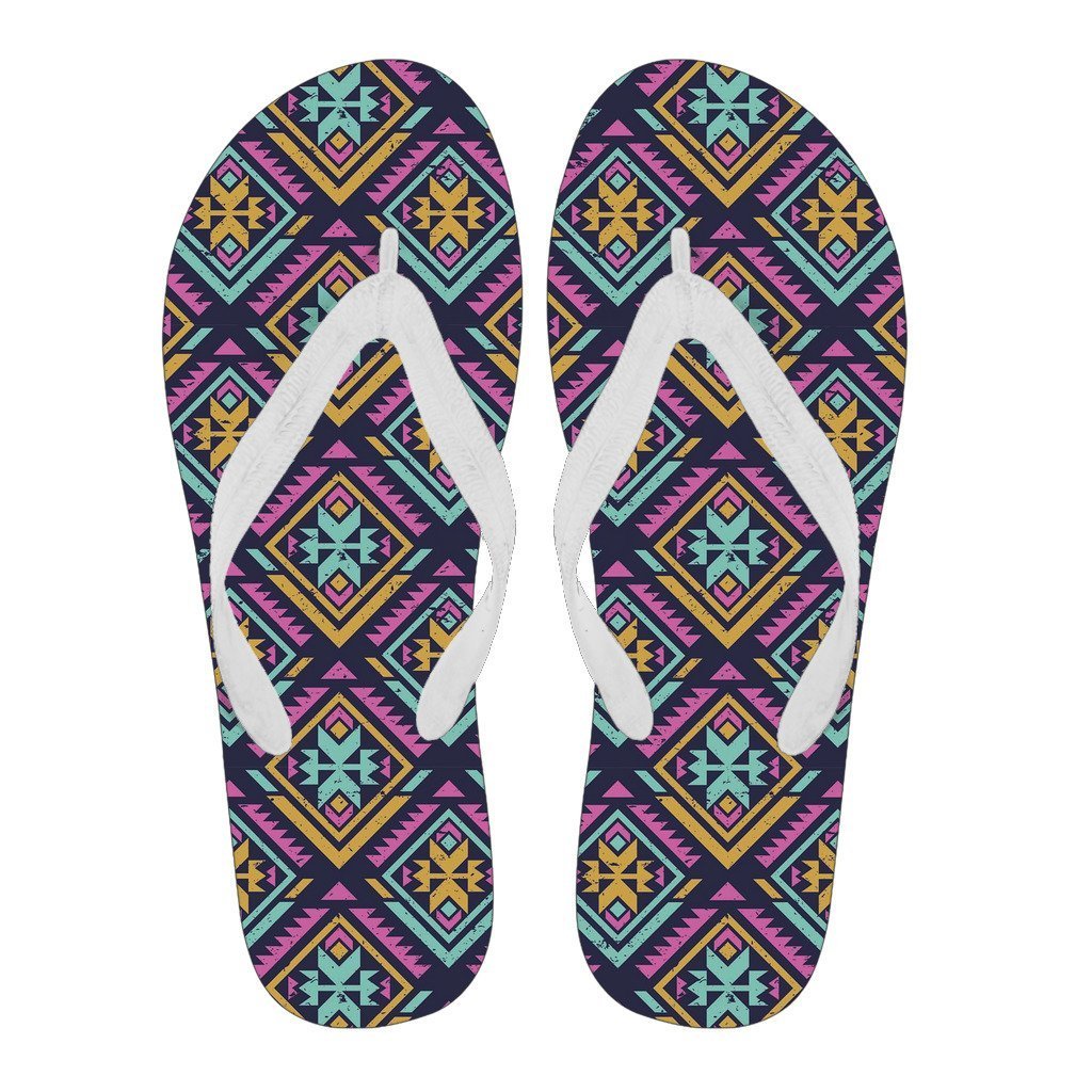Navajo Indians Aztec Tribal Native American Print Men & Women Flip Flops-grizzshop