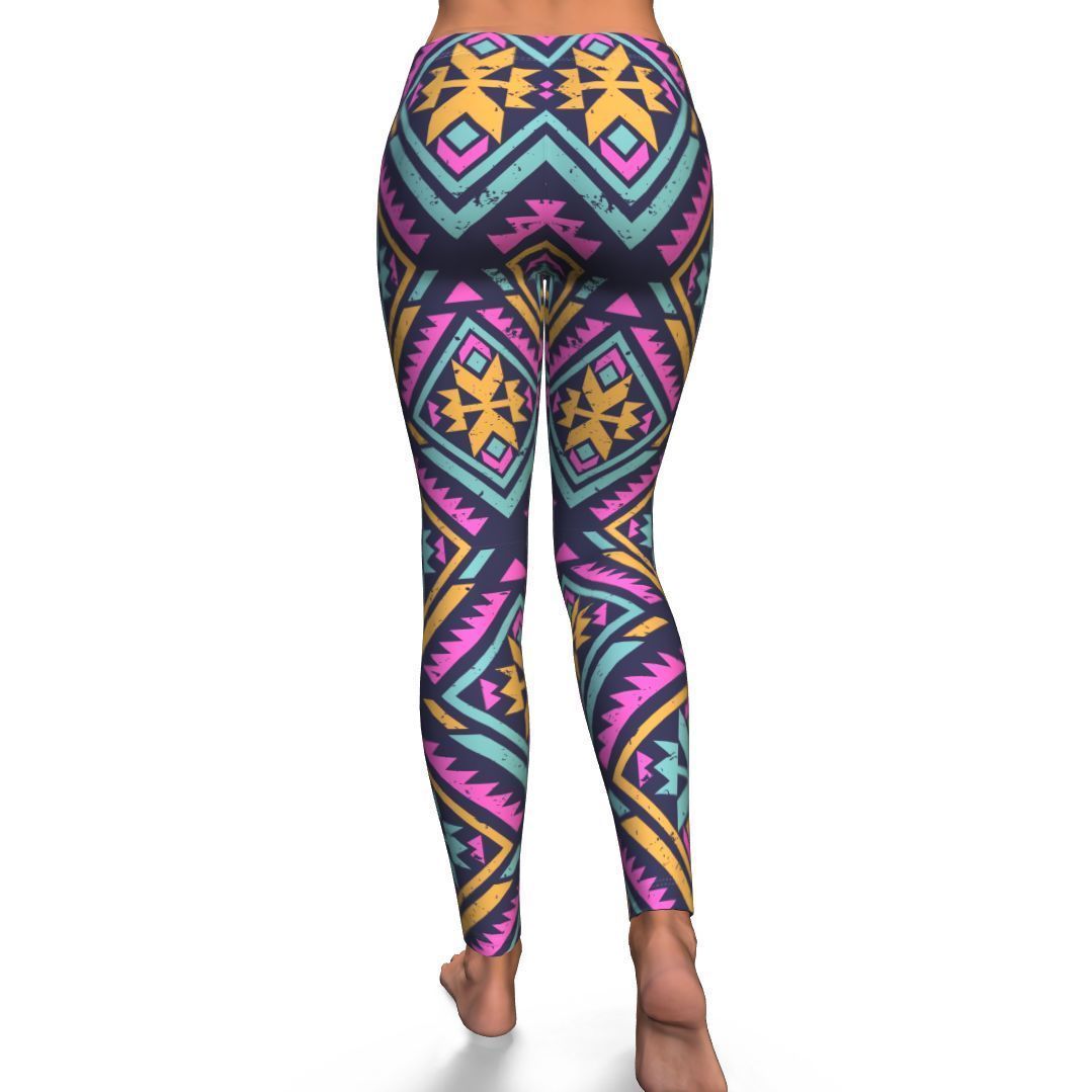 Navajo Indians Aztec Tribal Native American Print Pattern Women Leggings-grizzshop