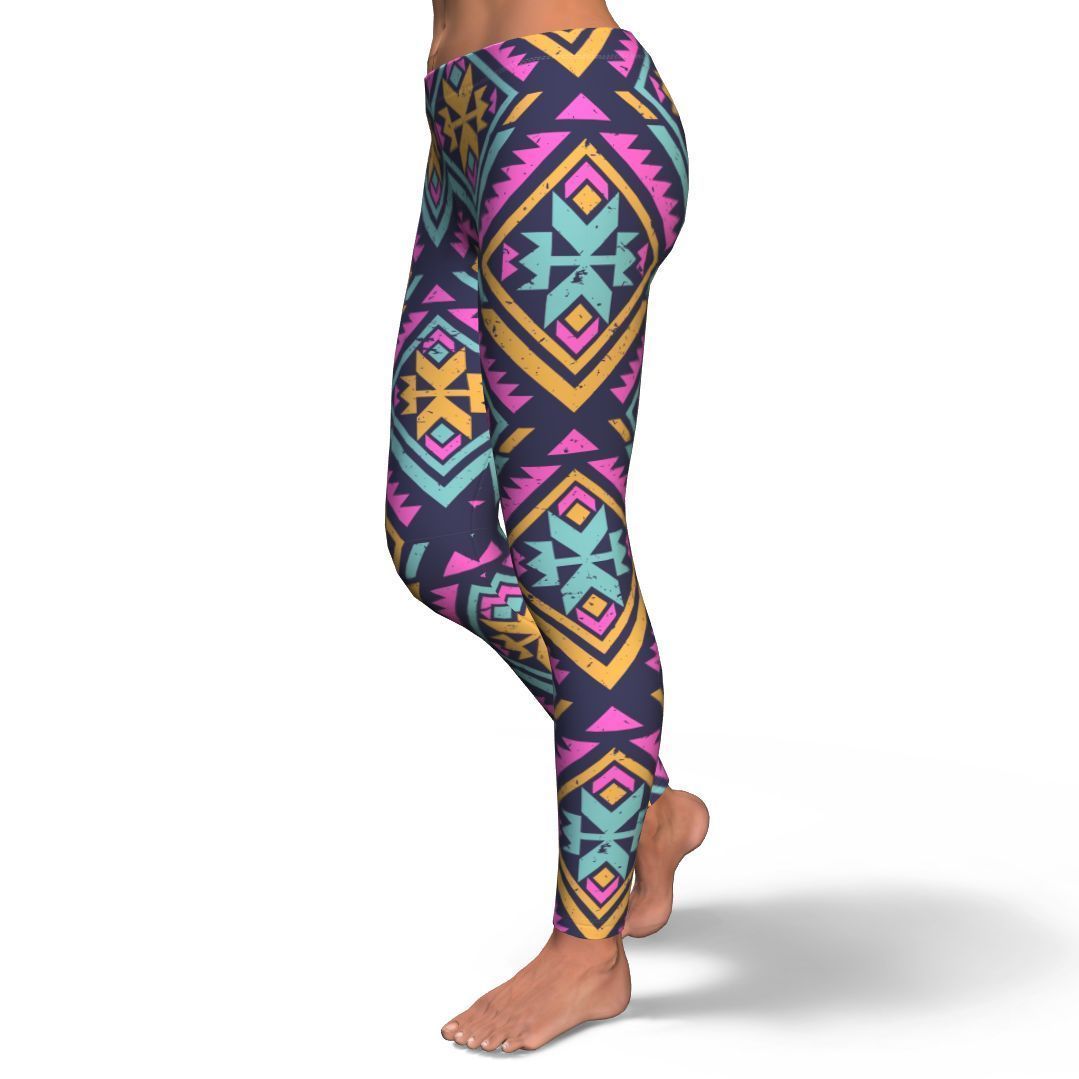 Navajo Indians Aztec Tribal Native American Print Pattern Women Leggings-grizzshop