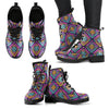 Navajo Indians Aztec Tribal Native American Print Women Leather Boots-grizzshop