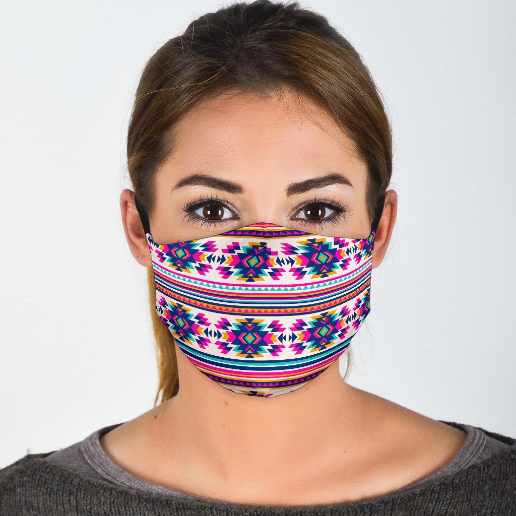 Navajo Native American Indians Aztec Pendleton Tribal Print Face Mask-grizzshop