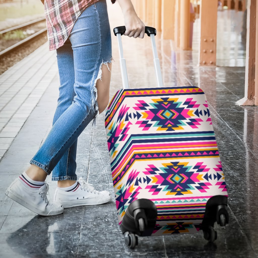 Navajo Native American Indians Aztec Tribal Print Elastic Luggage Cover-grizzshop