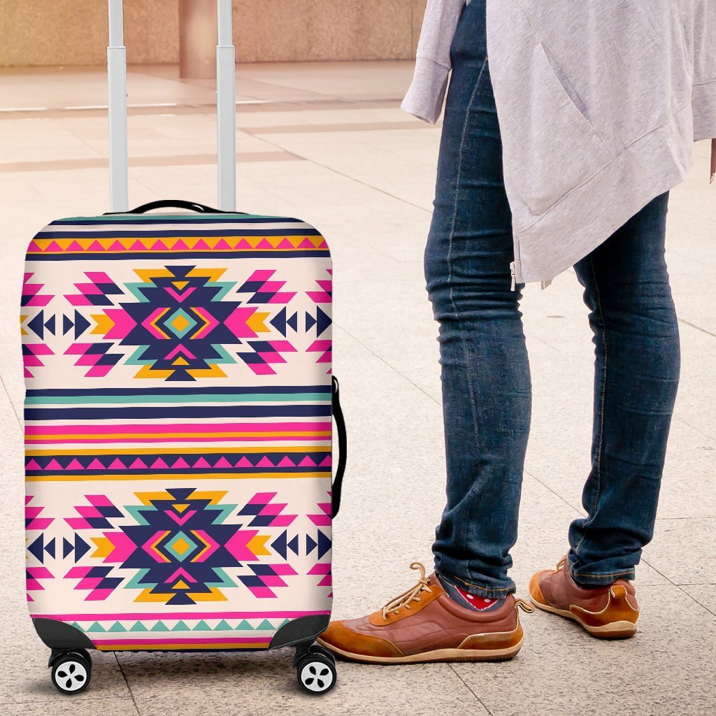 Navajo Native American Indians Aztec Tribal Print Elastic Luggage Cover-grizzshop