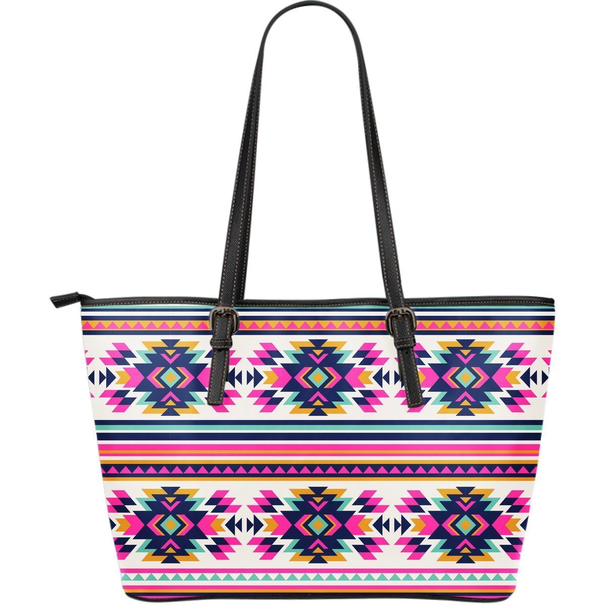 Navajo Native American Indians Aztec Tribal Print Leather Tote Bag-grizzshop