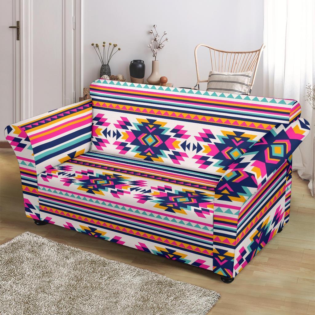 Navajo Native American Indians Aztec Tribal Print Loveseat Cover-grizzshop