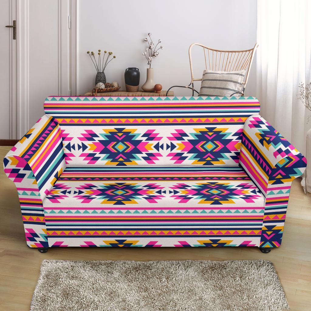 Navajo Native American Indians Aztec Tribal Print Loveseat Cover-grizzshop