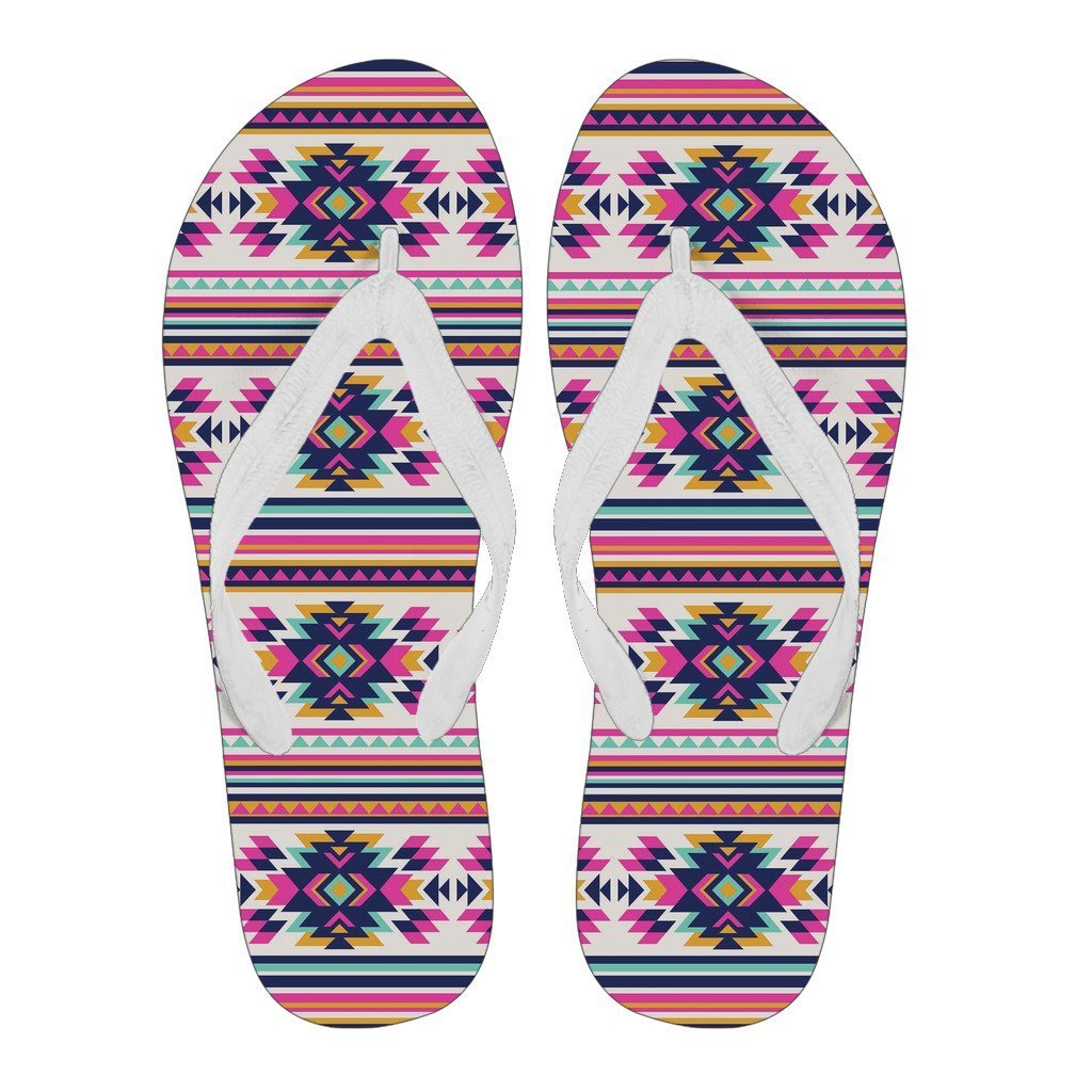 Navajo Native American Indians Aztec Tribal Print Men & Women Flip Flops-grizzshop