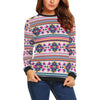 Navajo Native American Indians Aztec Tribal Print Women Crewneck Sweatshirt-grizzshop