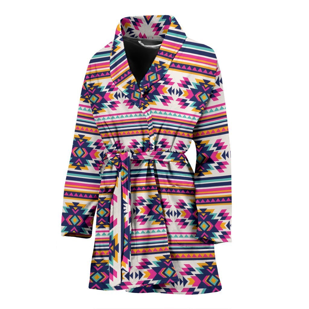 Navajo Native American Indians Aztec Tribal Print Women Long Robe-grizzshop