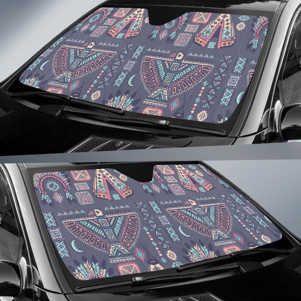 Navajo Native Aztec Indians American Tribal Print Car Sun Shade-grizzshop