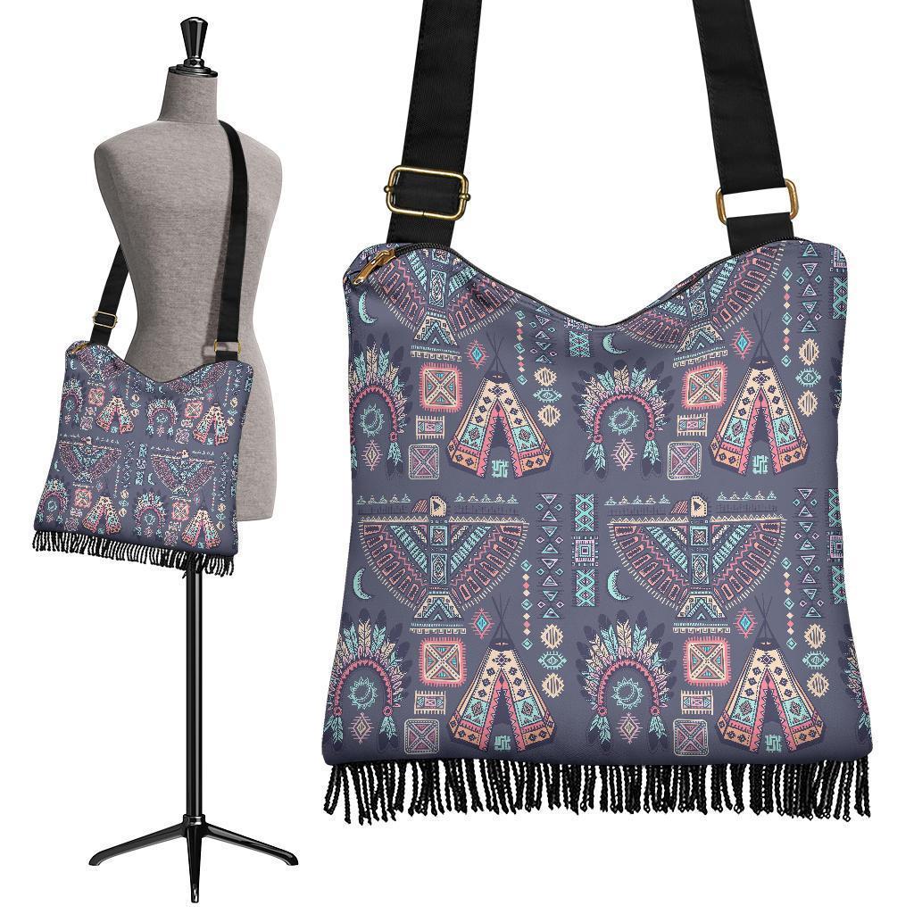 Navajo Native Aztec Indians American Tribal Print Crossbody Bags-grizzshop