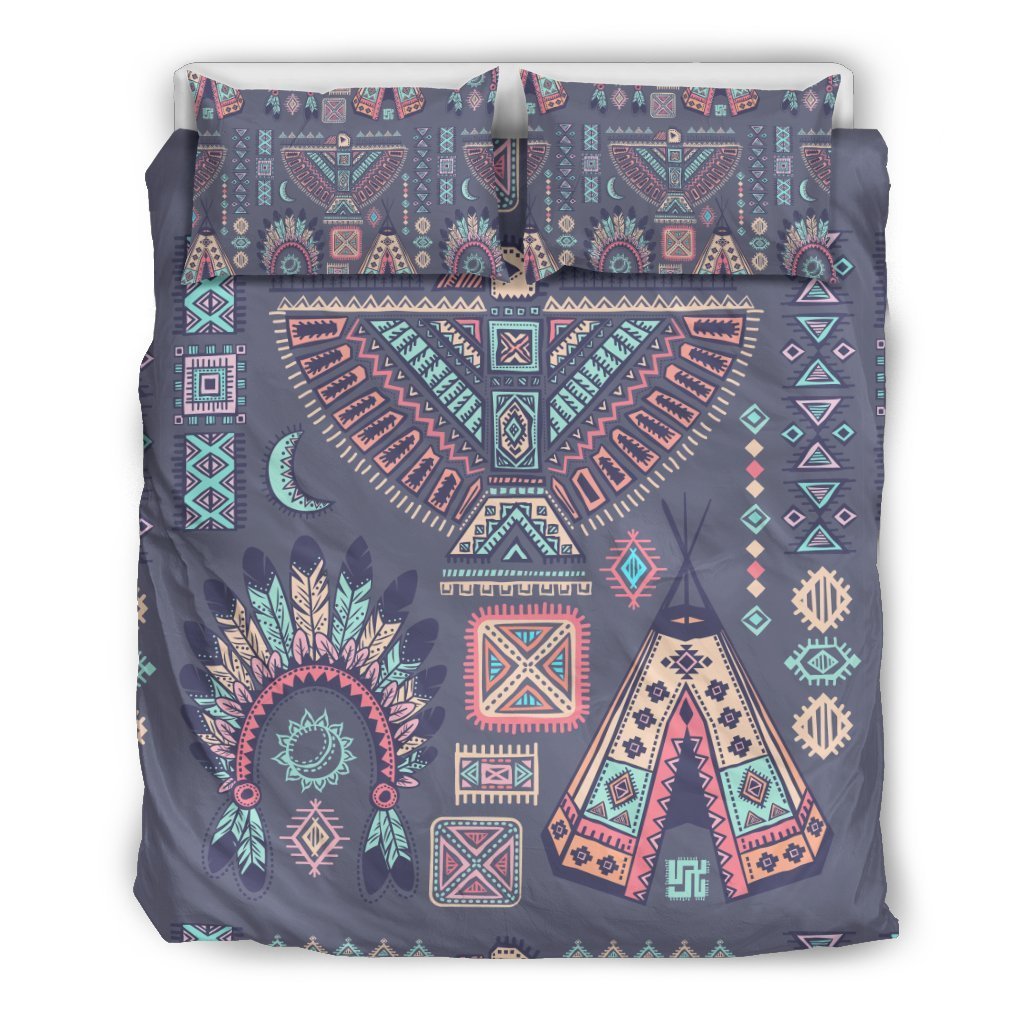 Navajo Native Aztec Indians American Tribal Print Duvet Cover Bedding Set-grizzshop