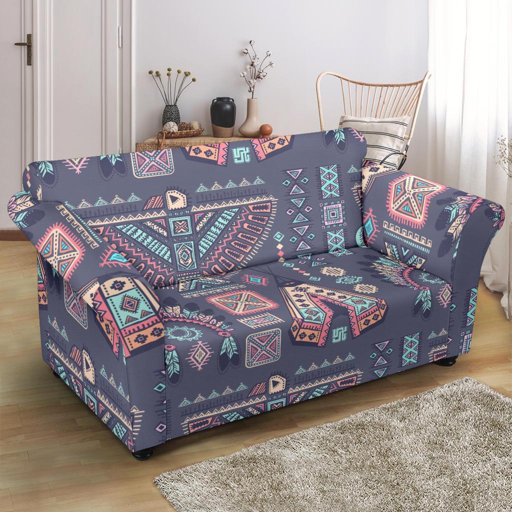 Navajo Native Aztec Indians American Tribal Print Loveseat Cover-grizzshop