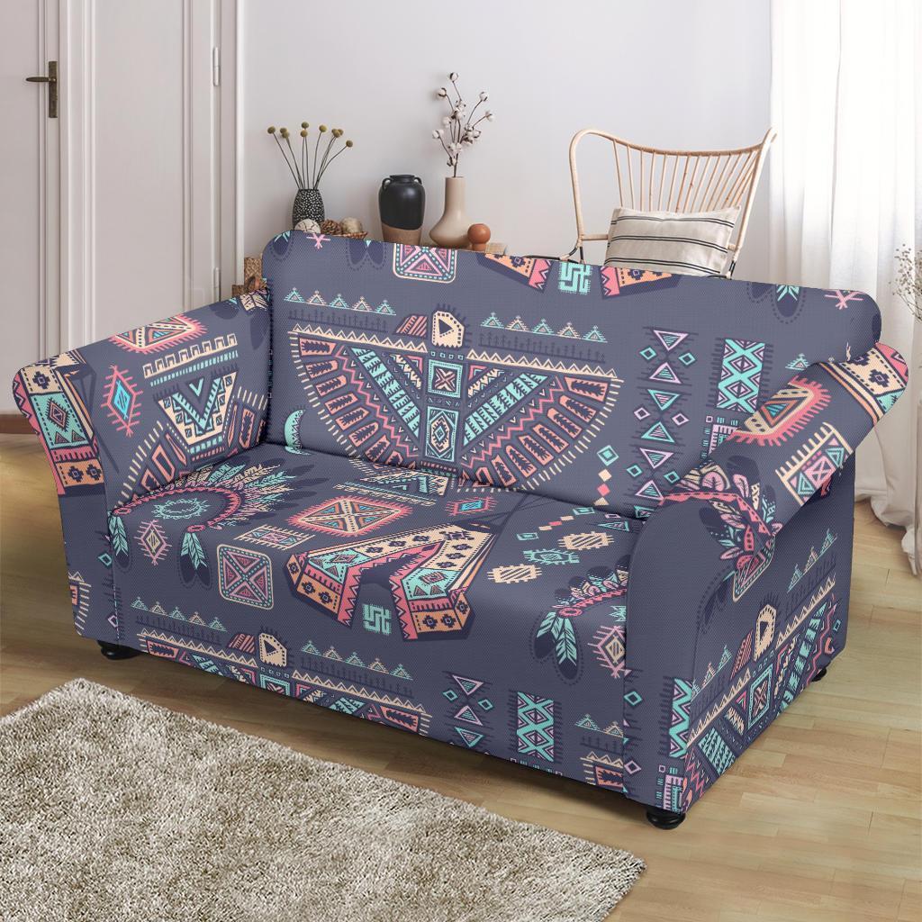 Navajo Native Aztec Indians American Tribal Print Loveseat Cover-grizzshop