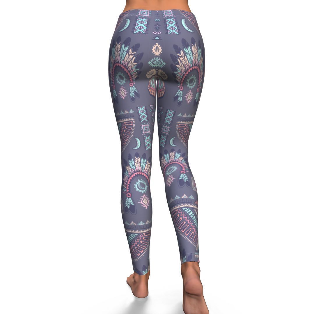 Navajo Native Aztec Indians American Tribal Print Pattern Women Leggings-grizzshop