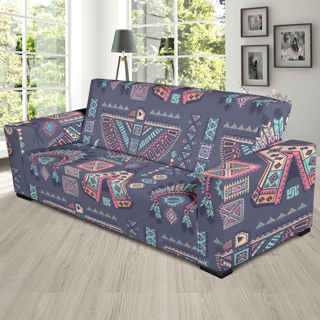 Navajo Native Aztec Indians American Tribal Print Sofa Covers-grizzshop