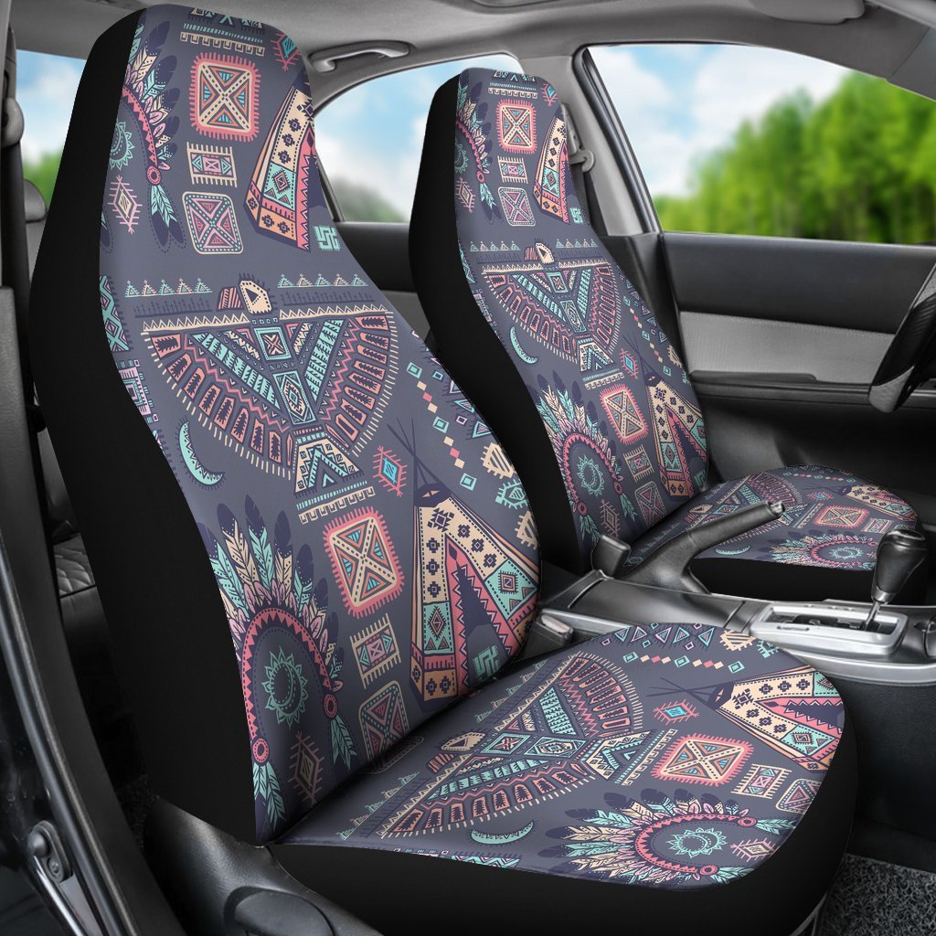 Navajo Native Aztec Indians American Tribal Print Universal Fit Car Seat Cover-grizzshop