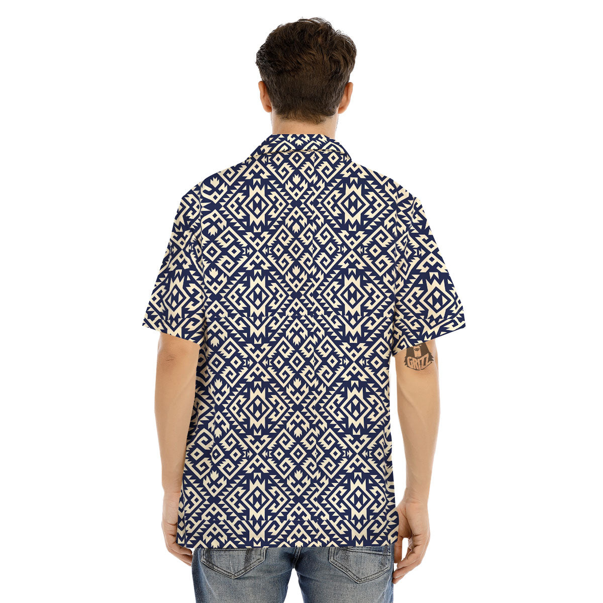Navajo Native Indian Print Pattern Men's Hawaiian Shirt-grizzshop