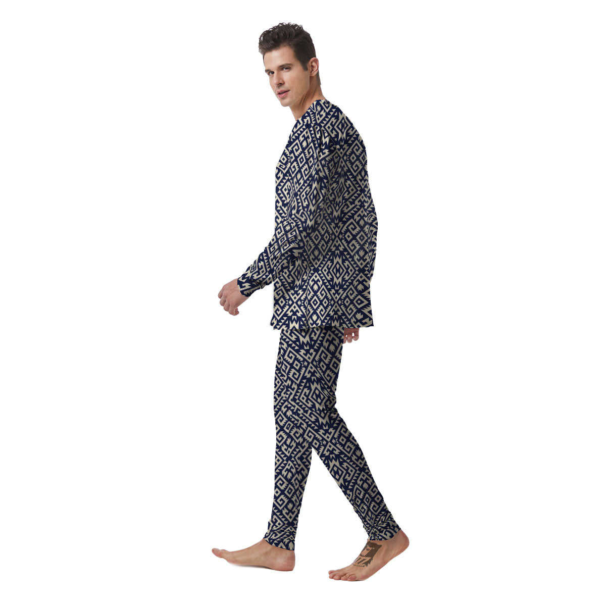 Navajo Native Indian Print Pattern Men's Pajamas-grizzshop