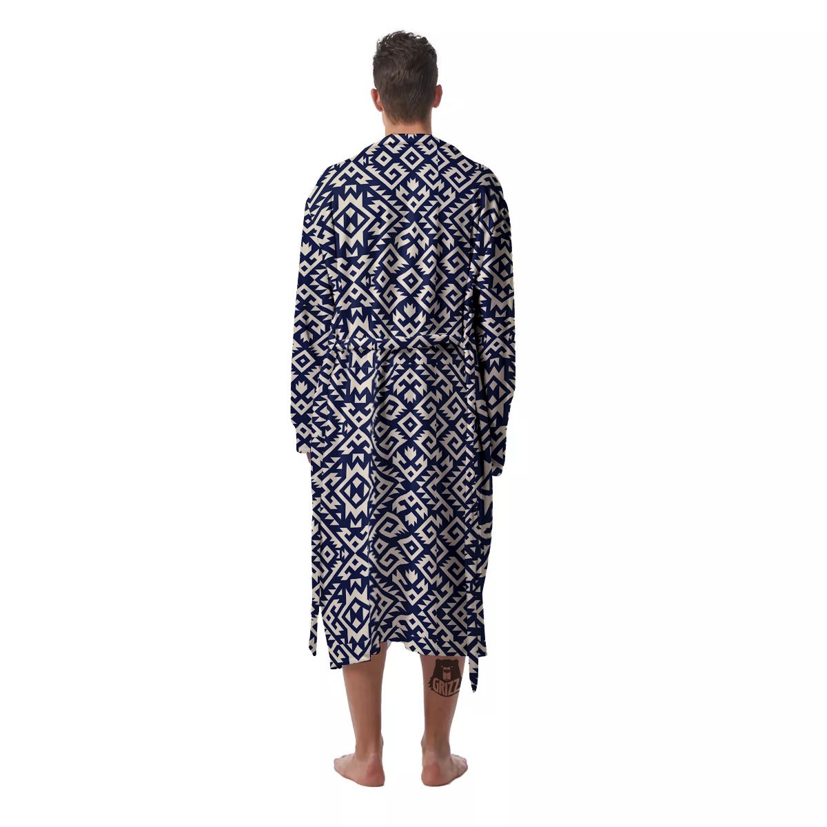 Navajo Native Indian Print Pattern Men's Robe-grizzshop