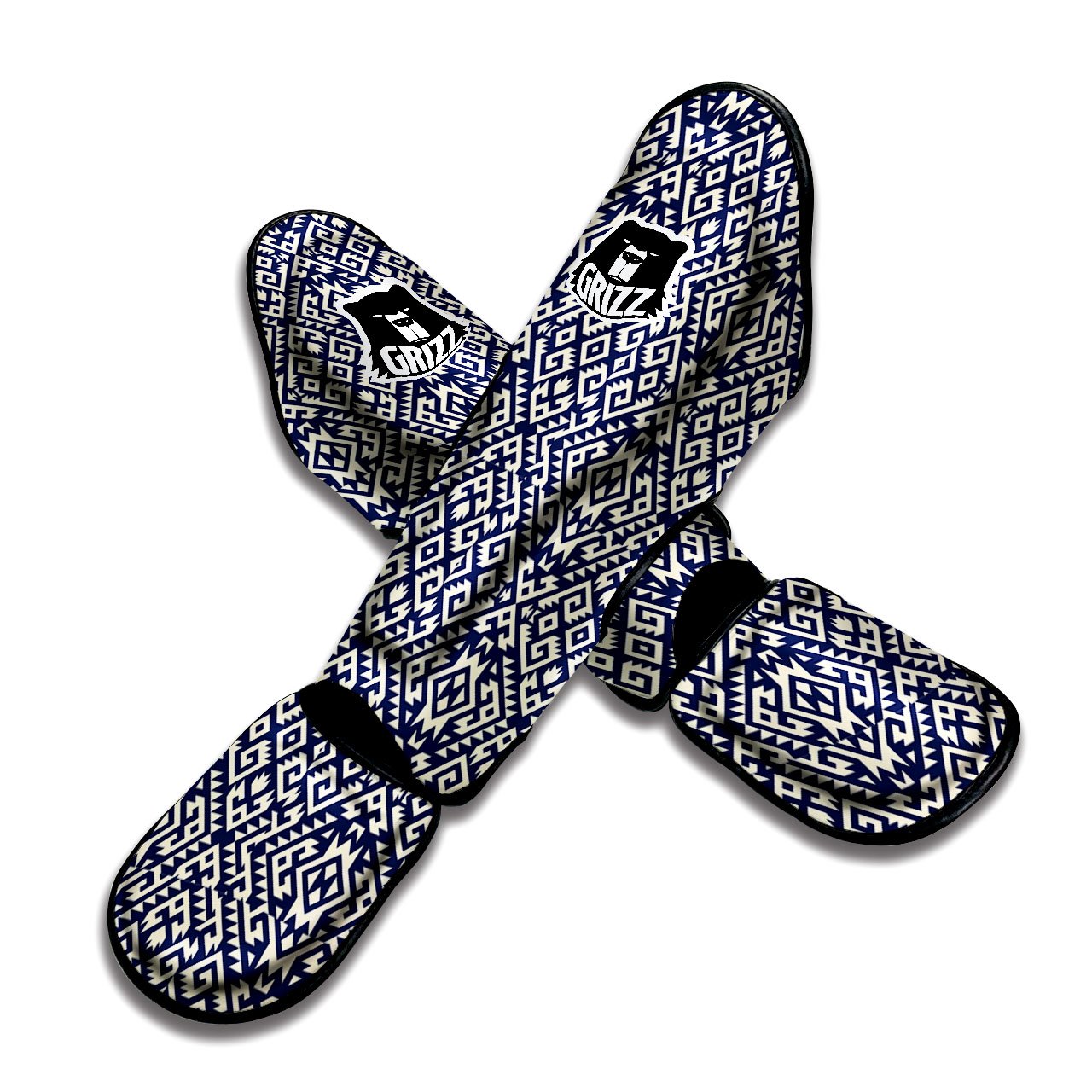 Navajo Native Indian Print Pattern Muay Thai Shin Guards-grizzshop