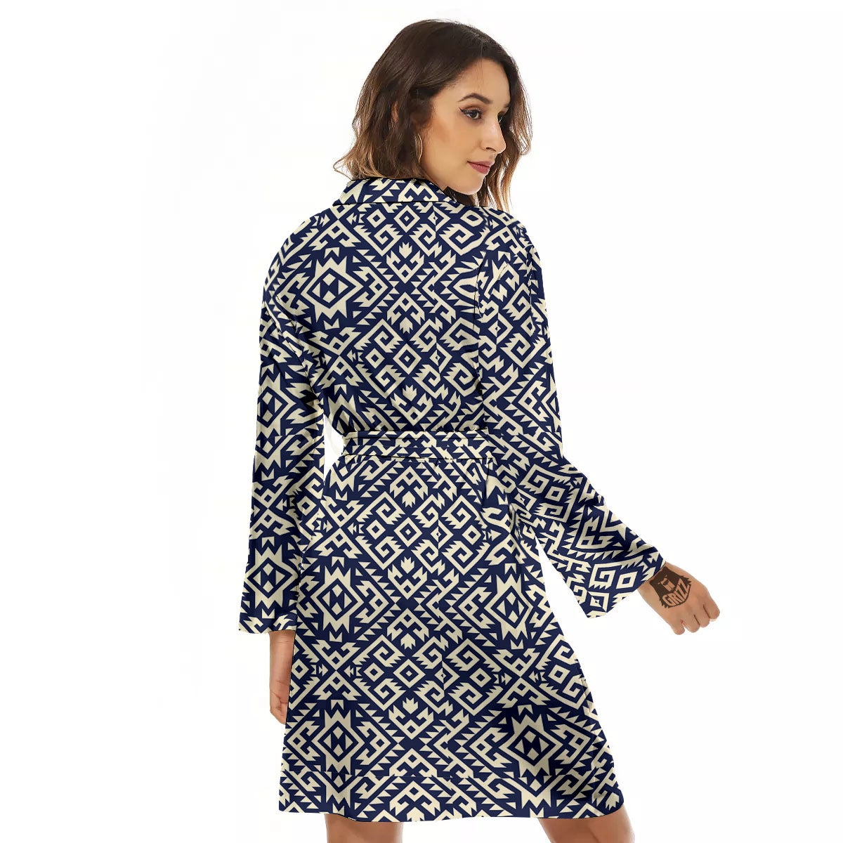 Navajo Native Indian Print Pattern Women's Robe-grizzshop