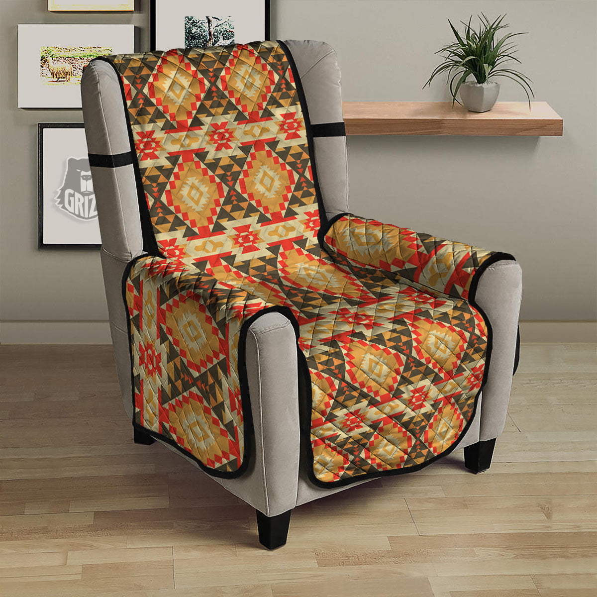 Navajo Native Print Pattern Armchair Protector