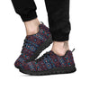 Navajo Retro Tribal Print Pattern Black Sneaker-grizzshop