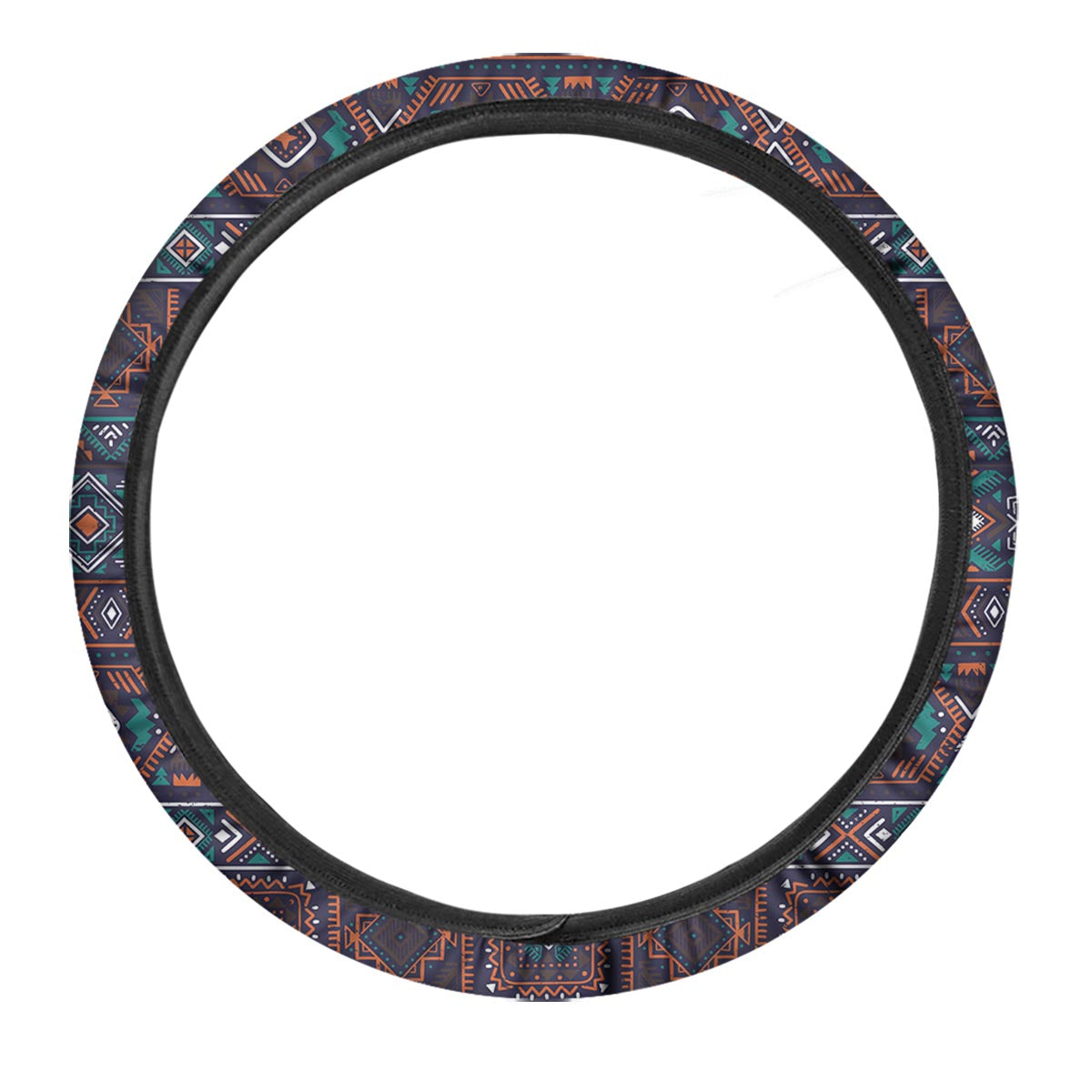 Navajo Retro Tribal Print Pattern Car Steering Wheel Cover-grizzshop