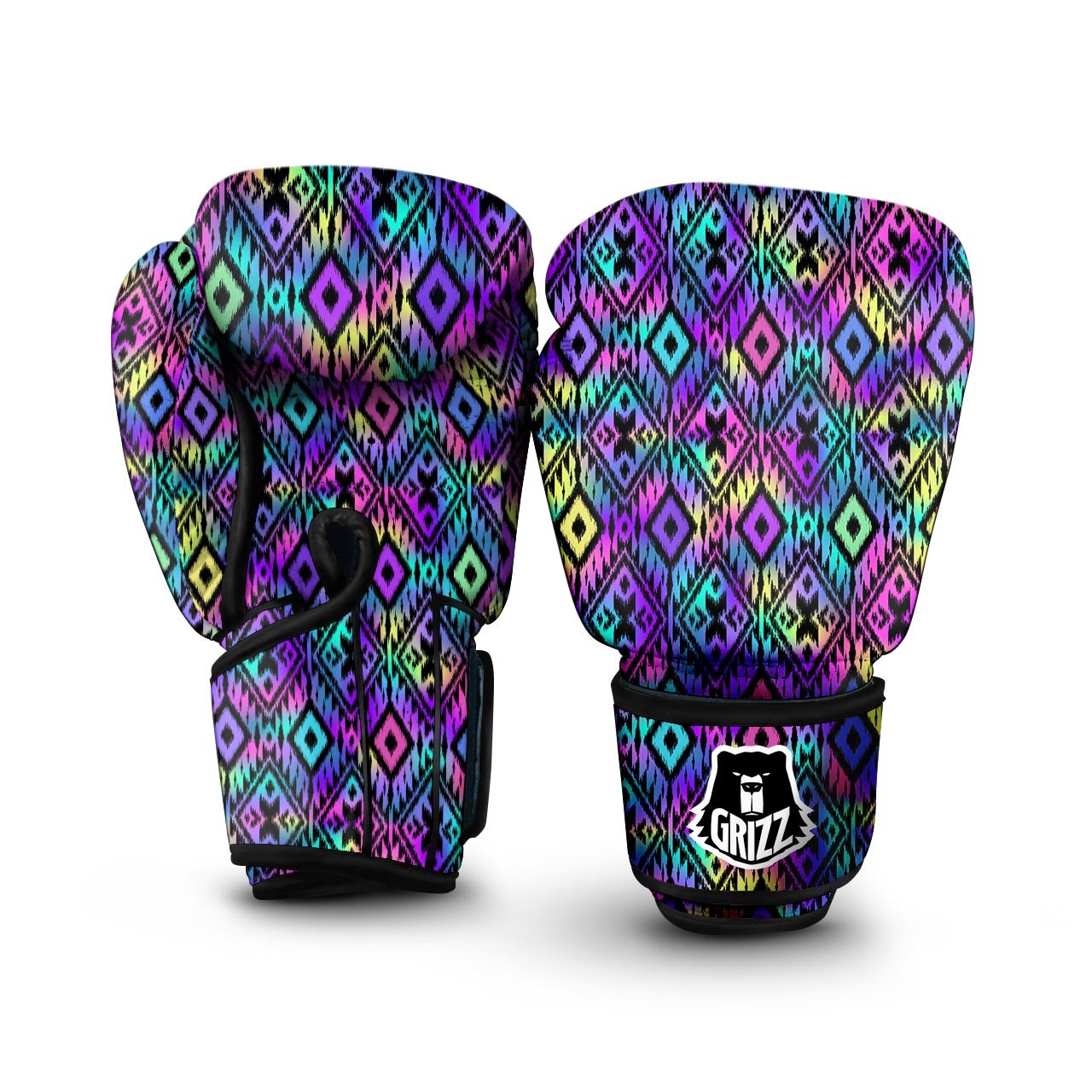 Navajo Triangle Ethnic Print Pattern Boxing Gloves-grizzshop