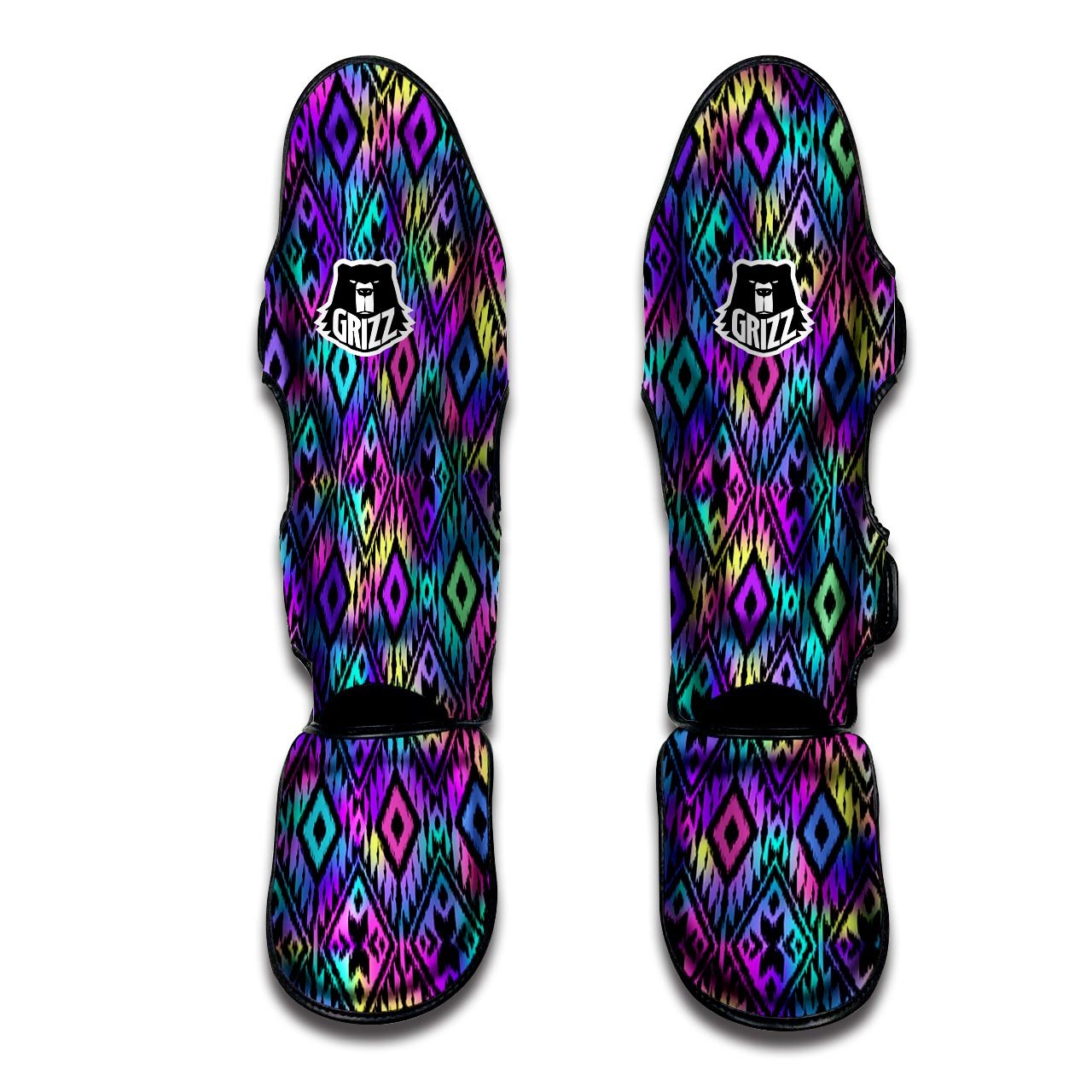 Navajo Triangle Ethnic Print Pattern Muay Thai Shin Guards-grizzshop