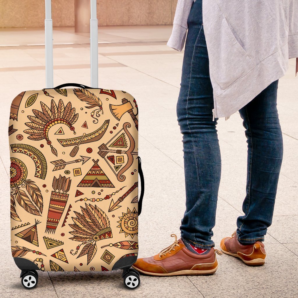 Navajo Tribal Aztec Native Indians American Print Elastic Luggage Cover-grizzshop