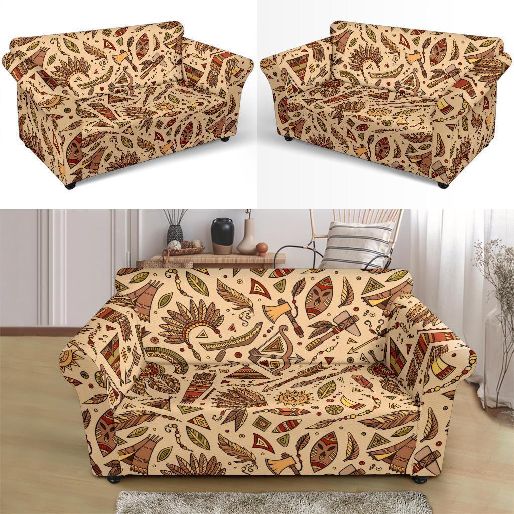 Navajo Tribal Aztec Native Indians American Print Loveseat Cover-grizzshop