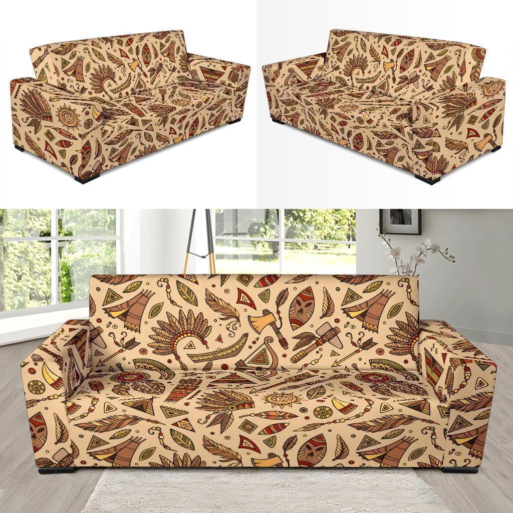 Navajo Tribal Aztec Native Indians American Print Sofa Covers-grizzshop