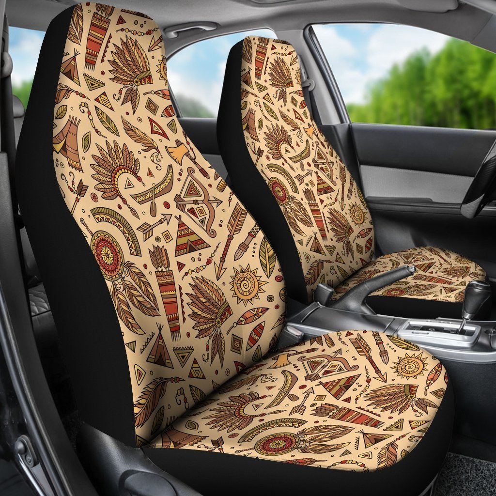 Navajo Tribal Aztec Native Indians American Print Universal Fit Car Seat Cover-grizzshop