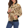 Load image into Gallery viewer, Navajo Tribal Aztec Native Indians American Print Women Casual Bomber Jacket-grizzshop