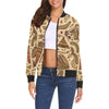 Navajo Tribal Aztec Native Indians American Print Women Casual Bomber Jacket-grizzshop