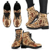 Navajo Tribal Aztec Native Indians American Print Women Leather Boots-grizzshop