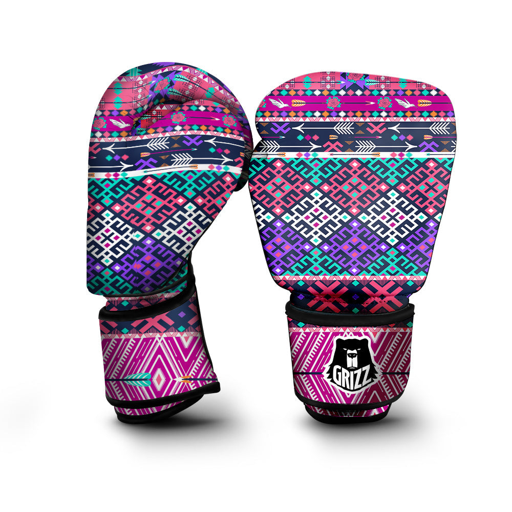 Navajo Tribal Colorful Native Print Boxing Gloves-grizzshop
