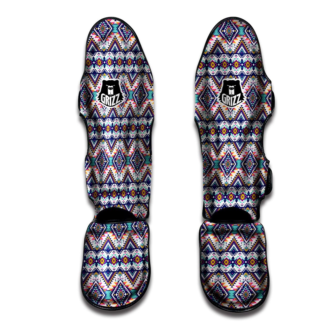 Navajo Tribal Pendleton Print Pattern Muay Thai Shin Guards-grizzshop