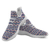 Navajo Tribal Pendleton Print Pattern White Athletic Shoes-grizzshop