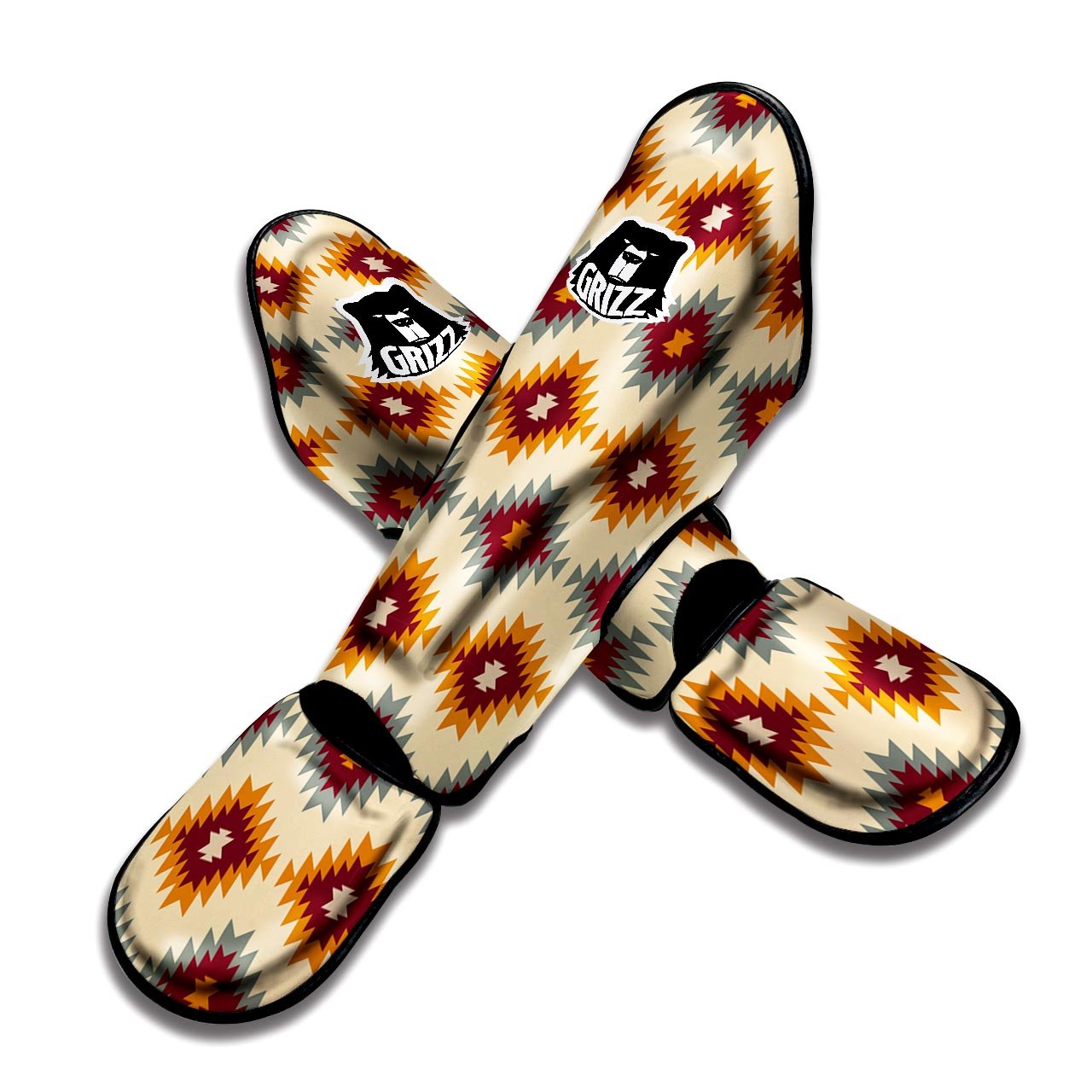 Navajo Tribal Southwestern Print Pattern Muay Thai Shin Guards-grizzshop