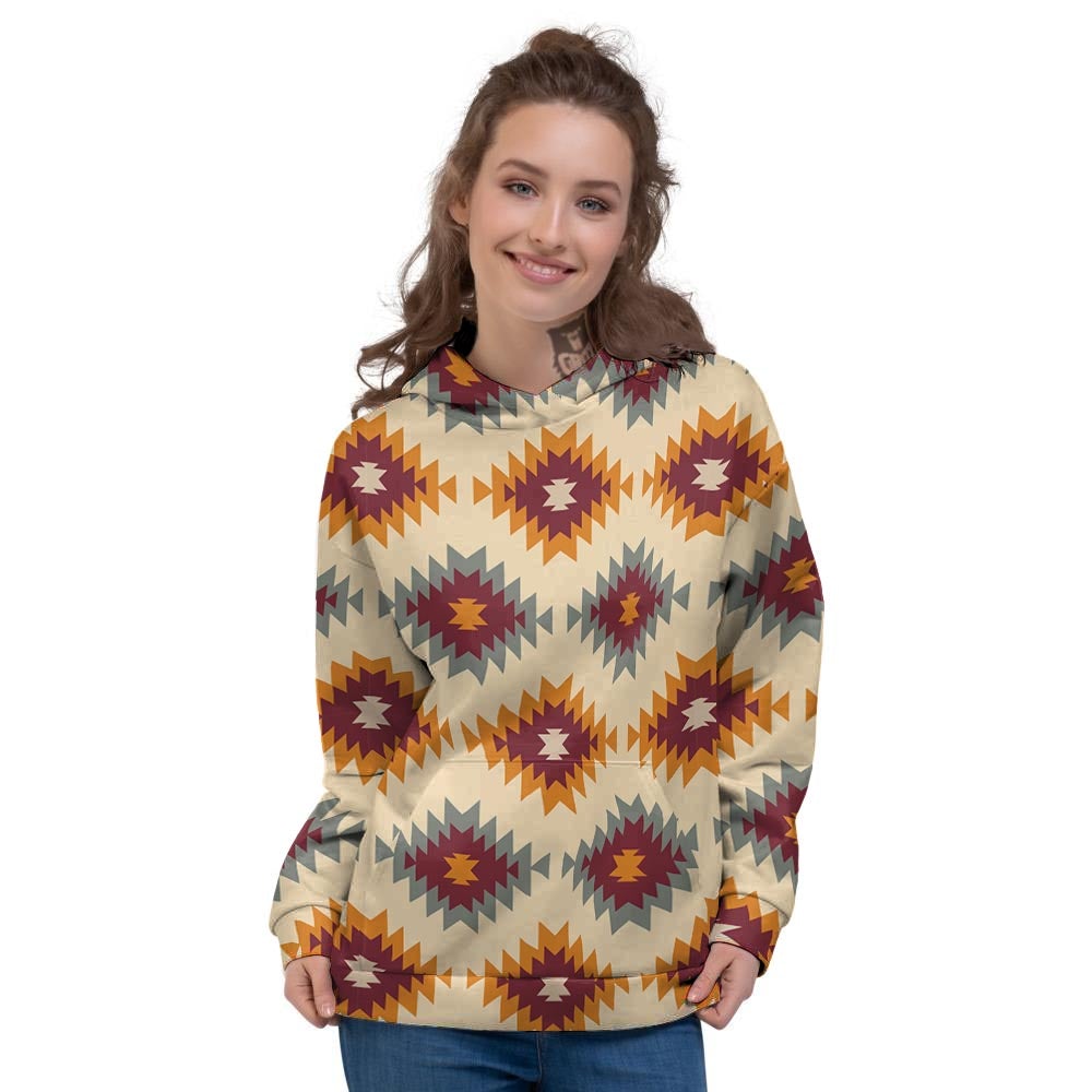 Navajo Tribal Southwestern Print Pattern Women's Hoodie-grizzshop